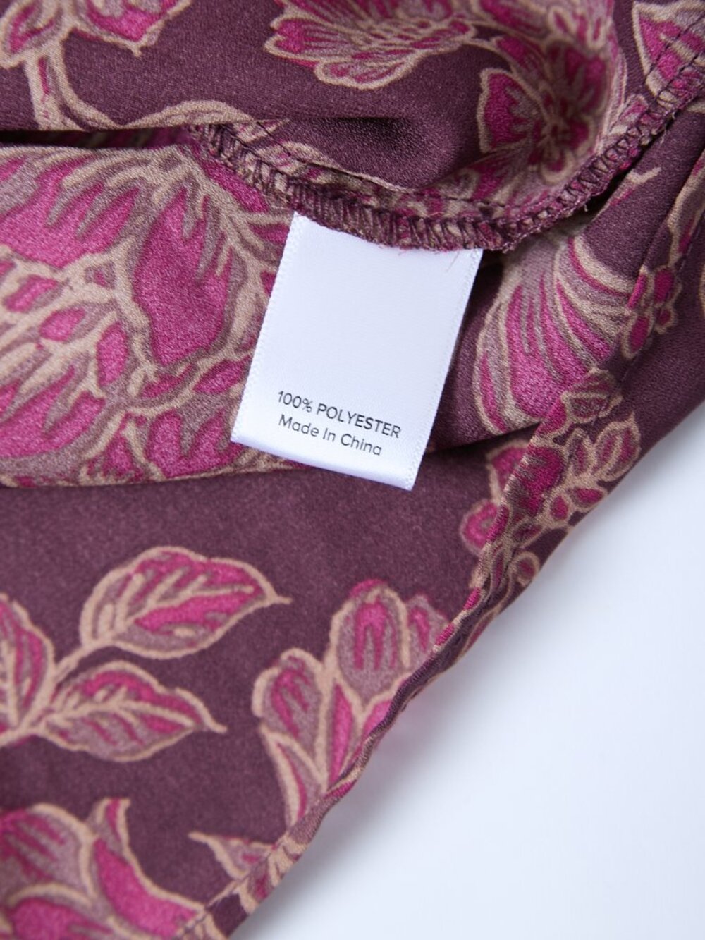 Evereve Mindie Tie Front Long Sleeve Floral Print Plum Lightweight Blouse Small - Picture 6 of 10